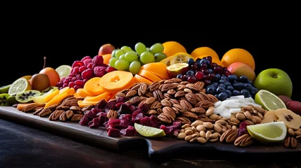 Fotobehang fruit and nuts © Ahmad