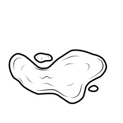 Water Of Puddle Vector Outline 