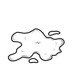 Water Of Puddle Vector Outline 