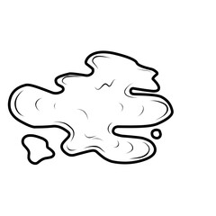 Water Of Puddle Vector Outline 