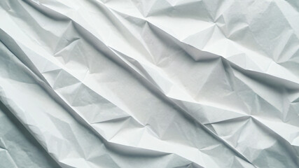 White crumpled paper texture background. Paper sheet for design.