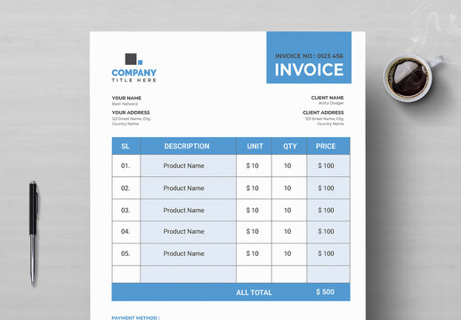 Client Invoice Design