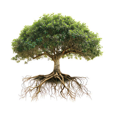 beautiful tree isolated on white