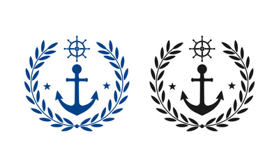 Anchor design logo template illustration