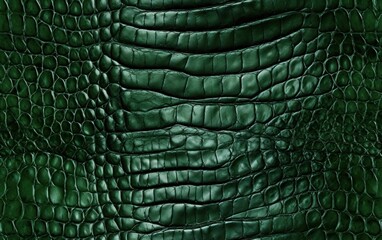 Distinctive Green Crocodile Pattern - obrazy, fototapety, plakaty