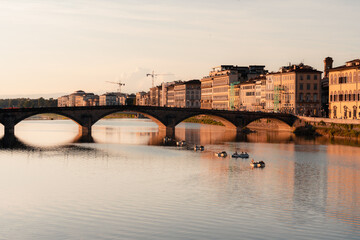 Fototapeta premium Arno River Sunset Florence