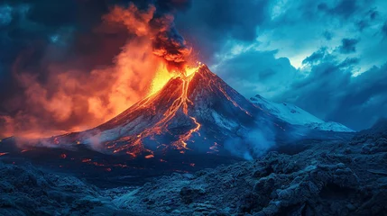 Fotobehang volcanic eruption © ding