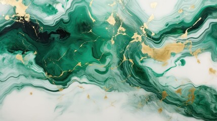Majestic Emerald Green Marble and White Background Texture