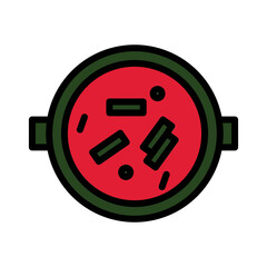 Food Rice Sushi Filled Outline Icon
