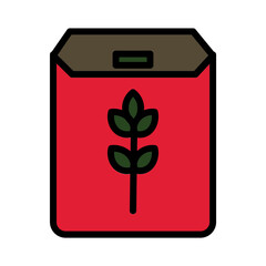 Bag Sack Card Filled Outline Icon