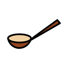 Food Rice Spoon Filled Outline Icon
