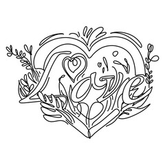 Modern Flat Valentines Day Illustration, Elevate your web design with a touch of romance