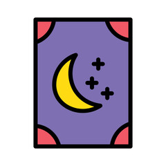 Card Magic Sun Filled Outline Icon