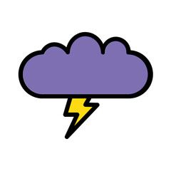 Cloud Rain Sun Filled Outline Icon