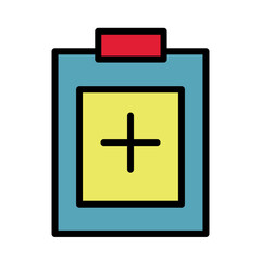 Fototapeta premium Clipboard Document Report Filled Outline Icon