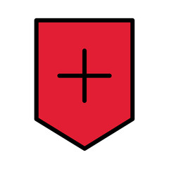 Fototapeta premium Immune Protect Virus Filled Outline Icon