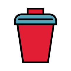 Mask Trash Virus Filled Outline Icon