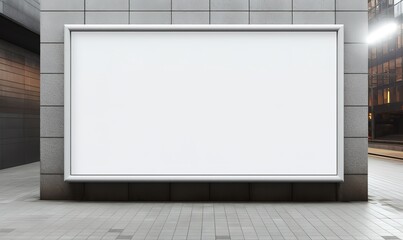 Large blank white billboard. Can be used for mock ups and others