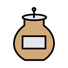 Ashes Burial Death Filled Outline Icon