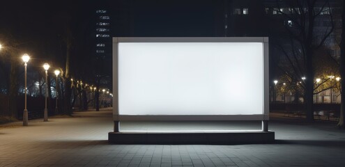 Large blank white billboard. Can be used for mock ups and others