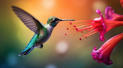 Hummingbird Sipping Nectar