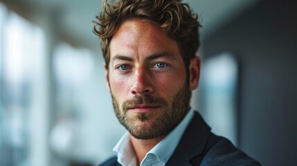 Obraz premium Male Professional in Office Portrait