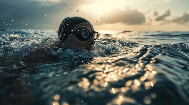 Long-distance Swimmer Training in Open Water