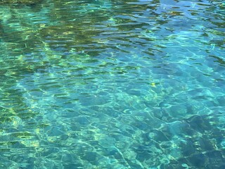 Beautiful sea water blue turquoise clear ripples surface