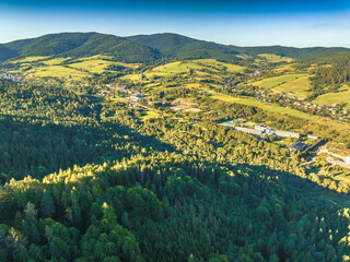 Lot nad Złockiem latem. Krajobrazy. © rogozinski