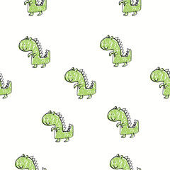 Dinosaur. Seamless vector pattern