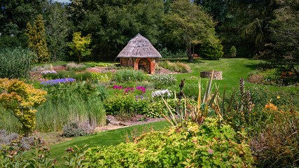 garden view with garden room