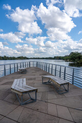 The Austin skyline with the boardwalk in the foreground
