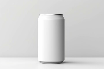 a white Can of soda isolated on white background