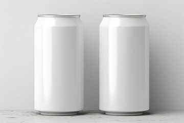 a white Can of soda isolated on white background