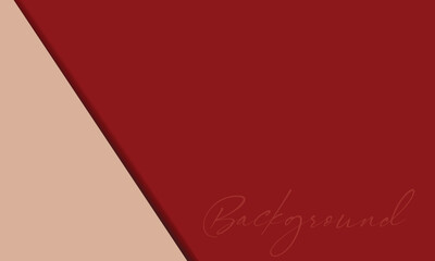Two solid colors, red and slightly off-white, with shadows creating dimension, and labeled as the background. Suitable for presentations, promotions, banners, advertisements, social media, book cover