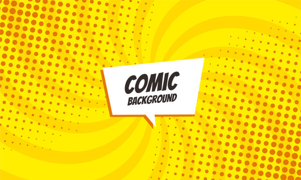abstract yellow comic zoom background