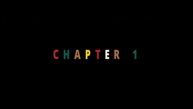 Chapter 1 - colorful Jumping Text effect with Christmas icons - Text Animation on black background
