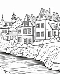 coloring page denmark