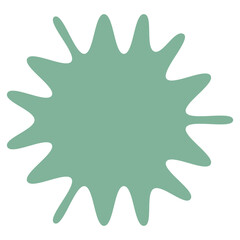 Starburst, sunburst icon. Flat vector blue pictogram. Pictogram is isolated on a white background. Designed for web and software interfaces.