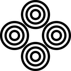 Circle ornament black icon