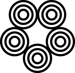 Circle ornament black icon