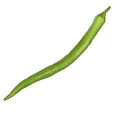 Fresh green pepper, sweet and hot green pepper, png isolated, white background.