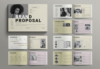 Brand Proposal Template Design Layout Landsacpe