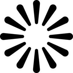 Fireworks black icon isolated on transparent background