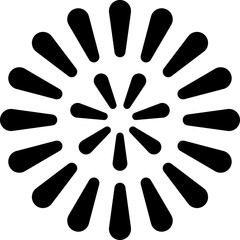 Fireworks black icon isolated on transparent background