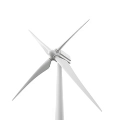 Front and angle view of the wind turbine. Alternative renewable energy generation, green energy concept - obrazy, fototapety, plakaty