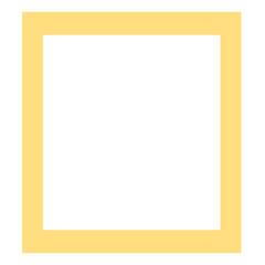 yellow border photo frame deco vector art simple line corner image.