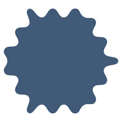 Starburst, sunburst icon. Flat vector blue pictogram. Pictogram is isolated on a white background. Designed for web and software interfaces.