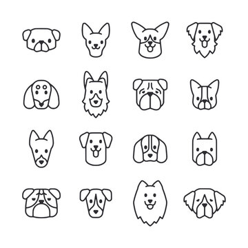 set of icon dog
