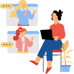 Online Meeting Illustration